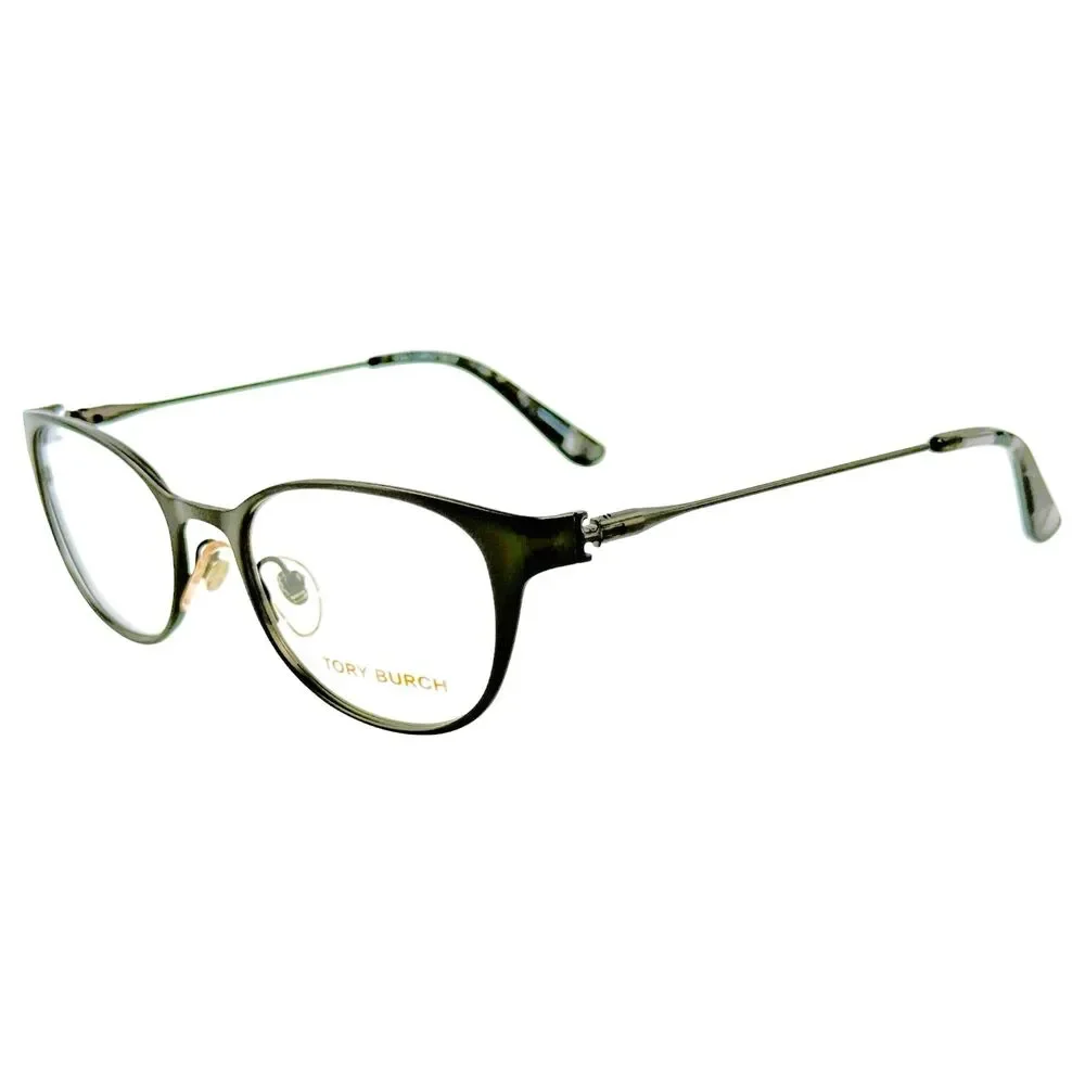 Tory Burch TY1050 Womens Metal Eyeglass Frame 3162 Satin Dark Gunmetal 51-19